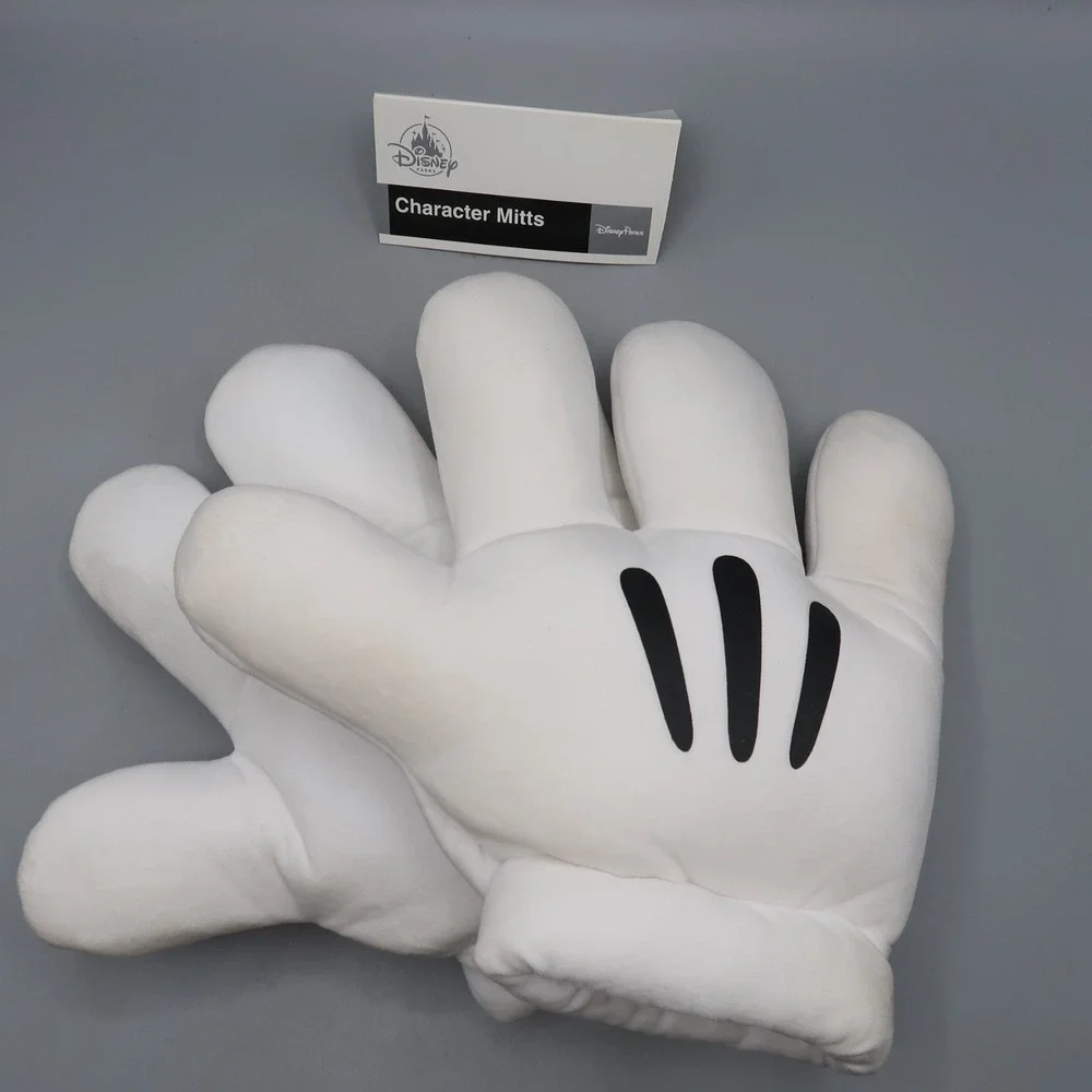 Disney Parks Mickey Mouse White Plush Glove Character Mitts Dress up